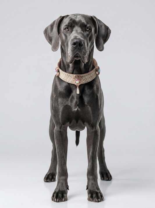 Premium Textured Light White Dog Collar
